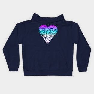 Bright Colorful Leopard Heart Kids Hoodie